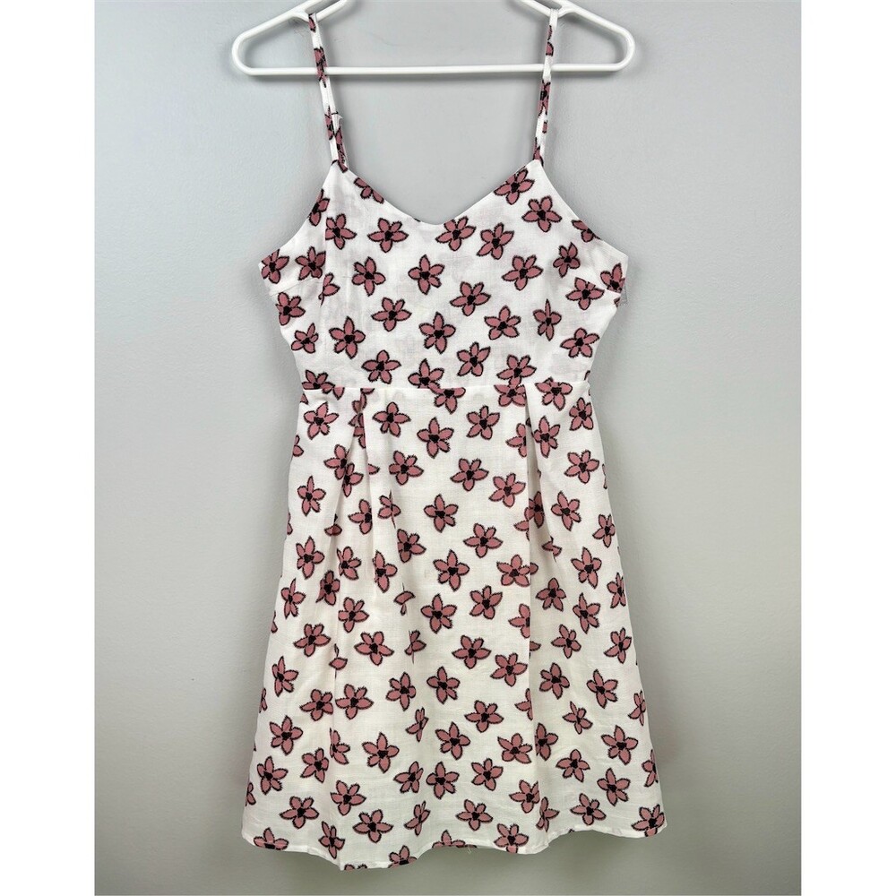 Hayden Los Angeles Mini Dress Floral Cutout Back Double Tie Back
